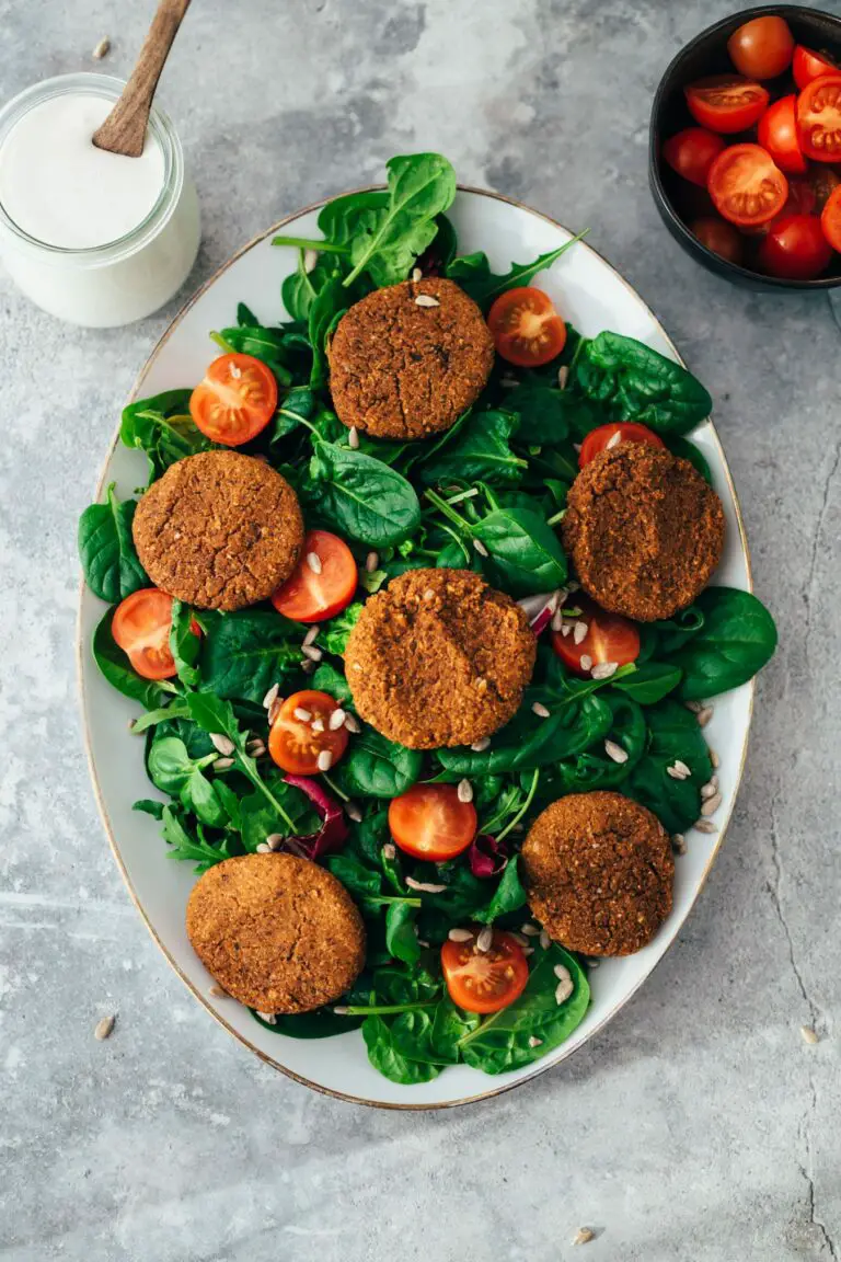 vegane Falafel Patties mit schwarzen Bohnen und Quinoa (gf)