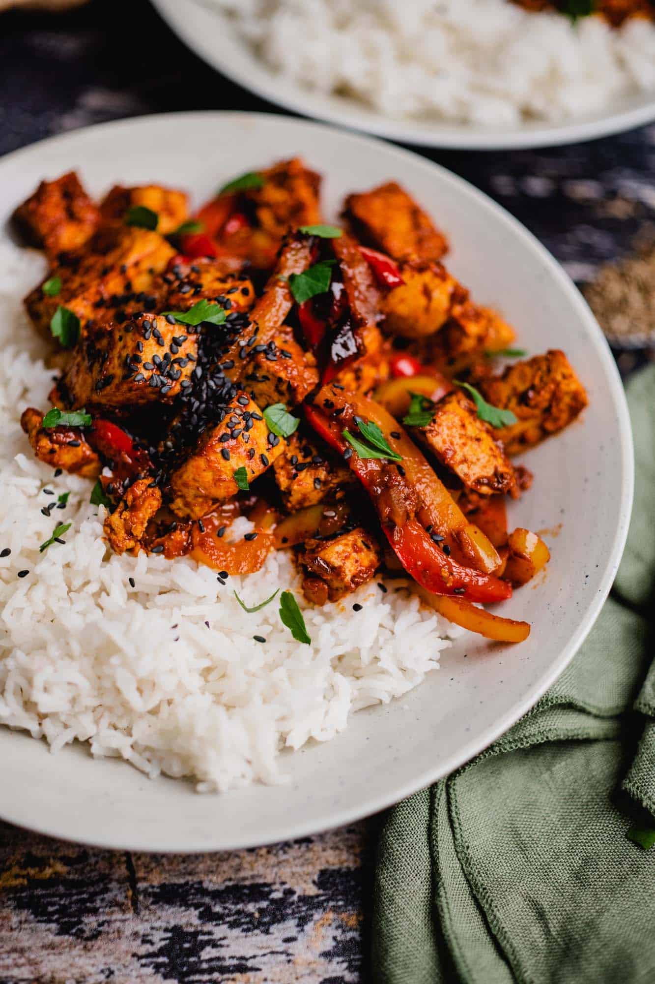 Indische Pfanne mit Paprika und Tofu — VEGANE VIBES