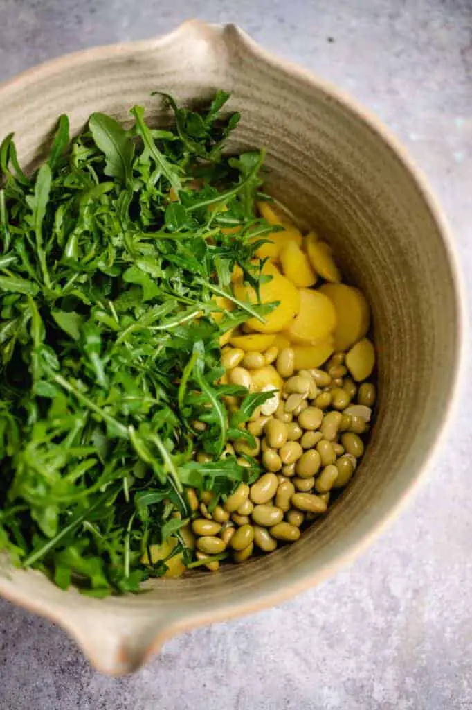 Kartoffelsalat mit Rucola und Edamame — VEGANE VIBES