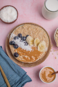 Banoffee Overnight Oats vegan und glutenfrei