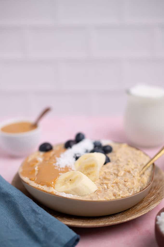 Banoffee Overnight Oats vegan und glutenfrei